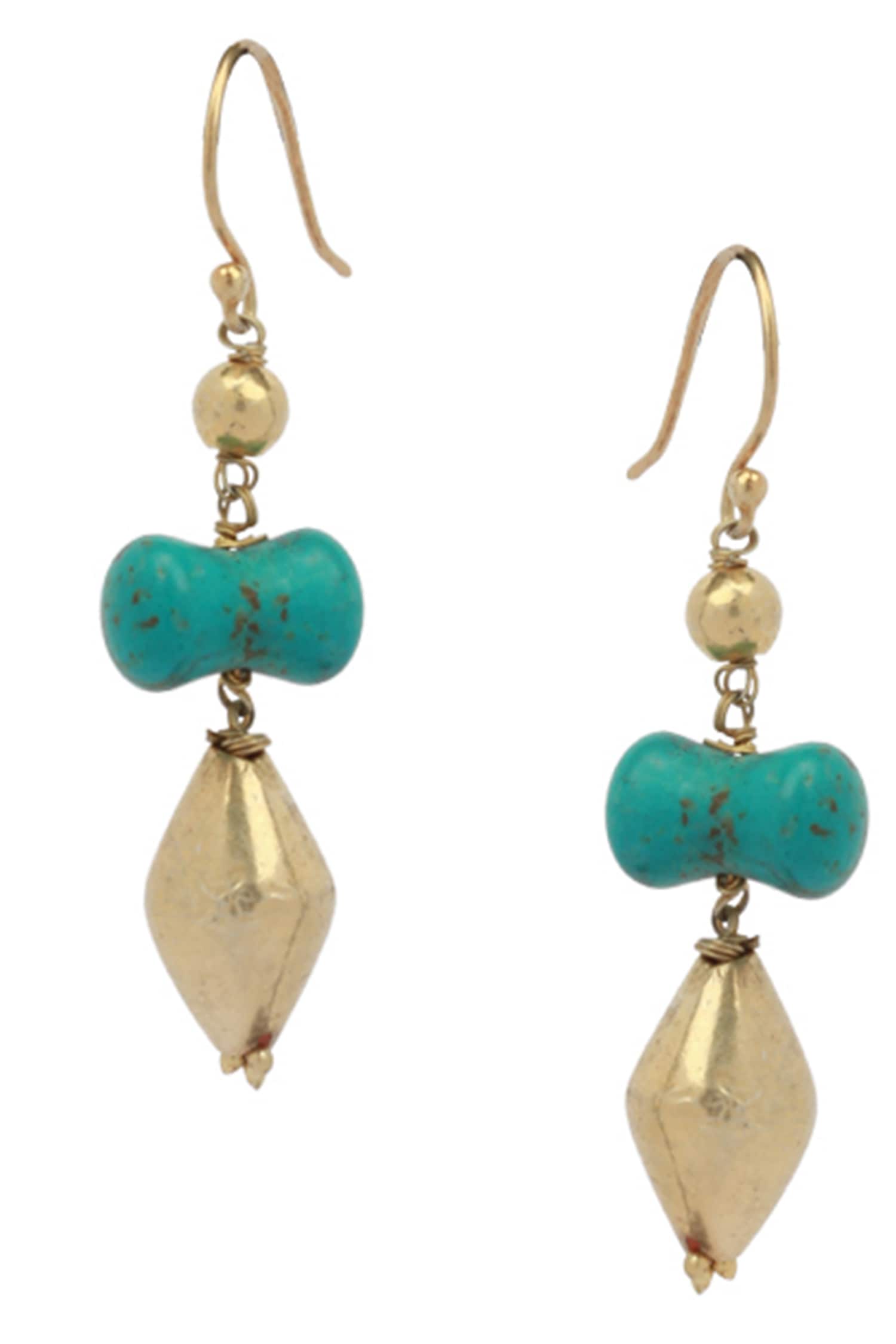 Stone Drop Dangler Earrings 