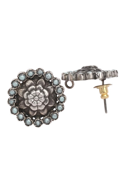 Handcrafted Carved Stud Earrings 