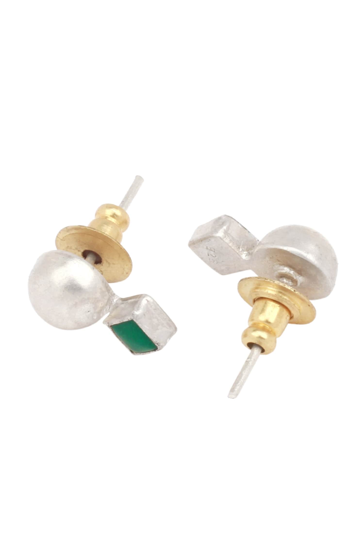 Handcrafted Geometric Stud Earring 