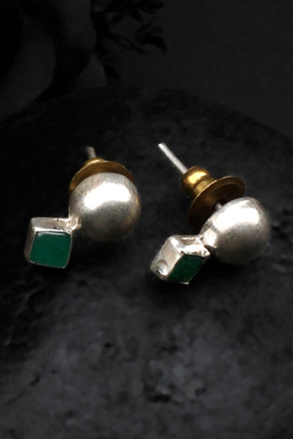 Handcrafted Geometric Stud Earring 