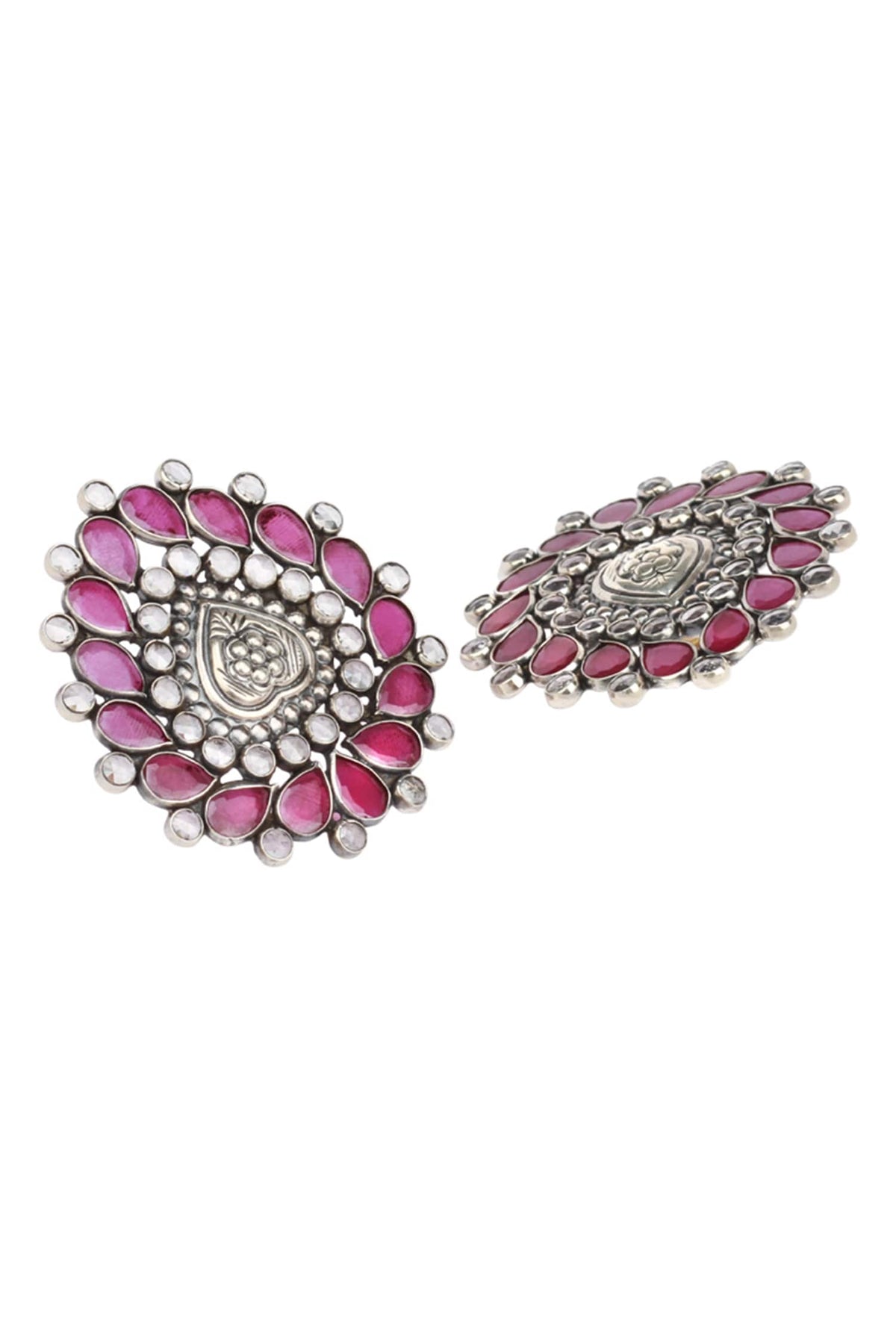 Handcrafted Stone Stud Earrings 