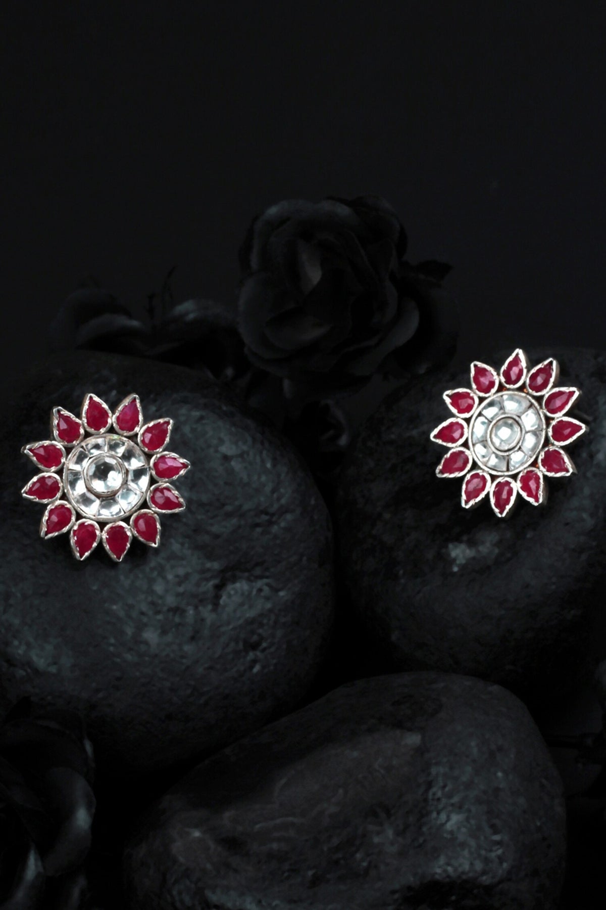 Floral Studded Earrings 