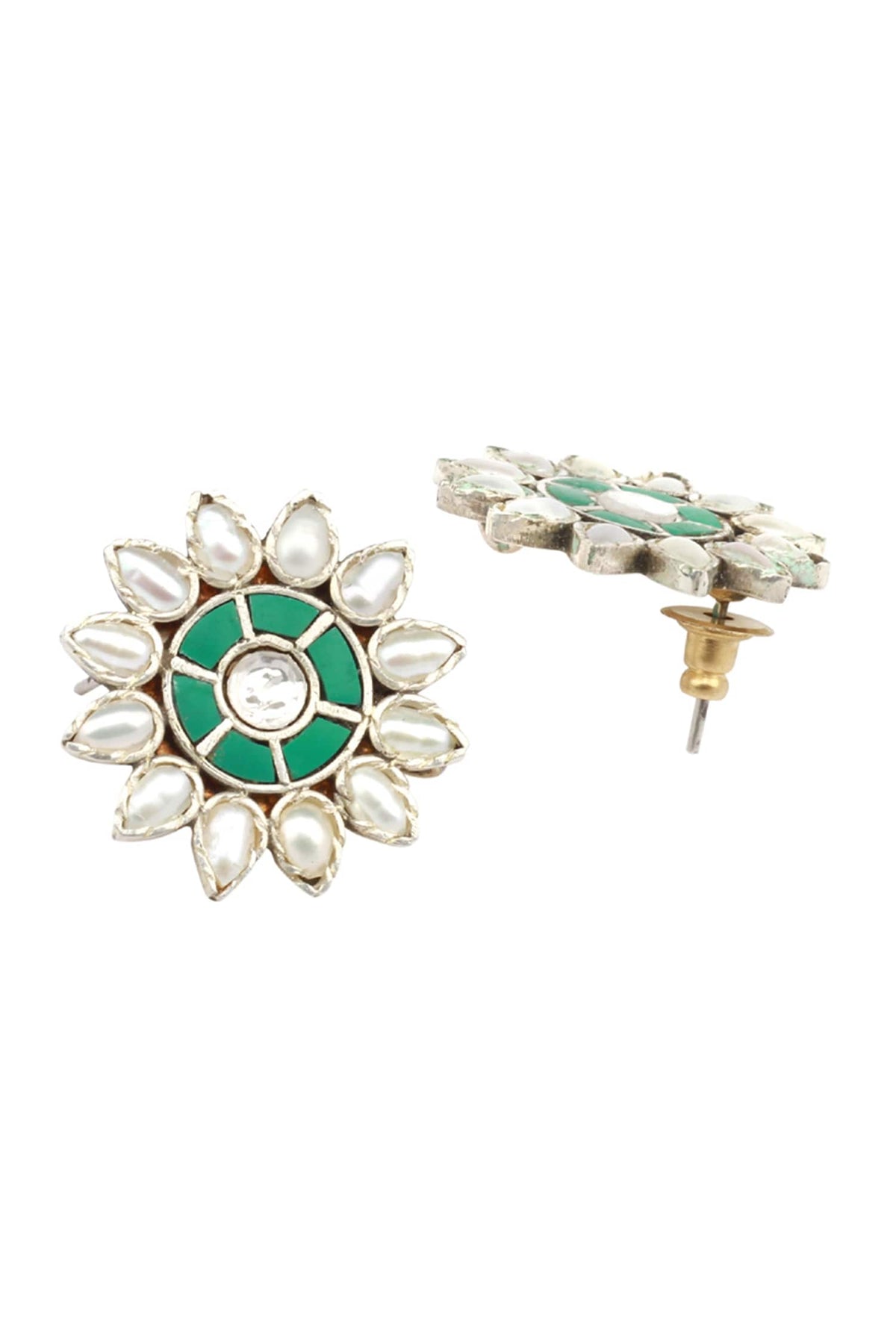 Floral Motif Handcrafted Studs 