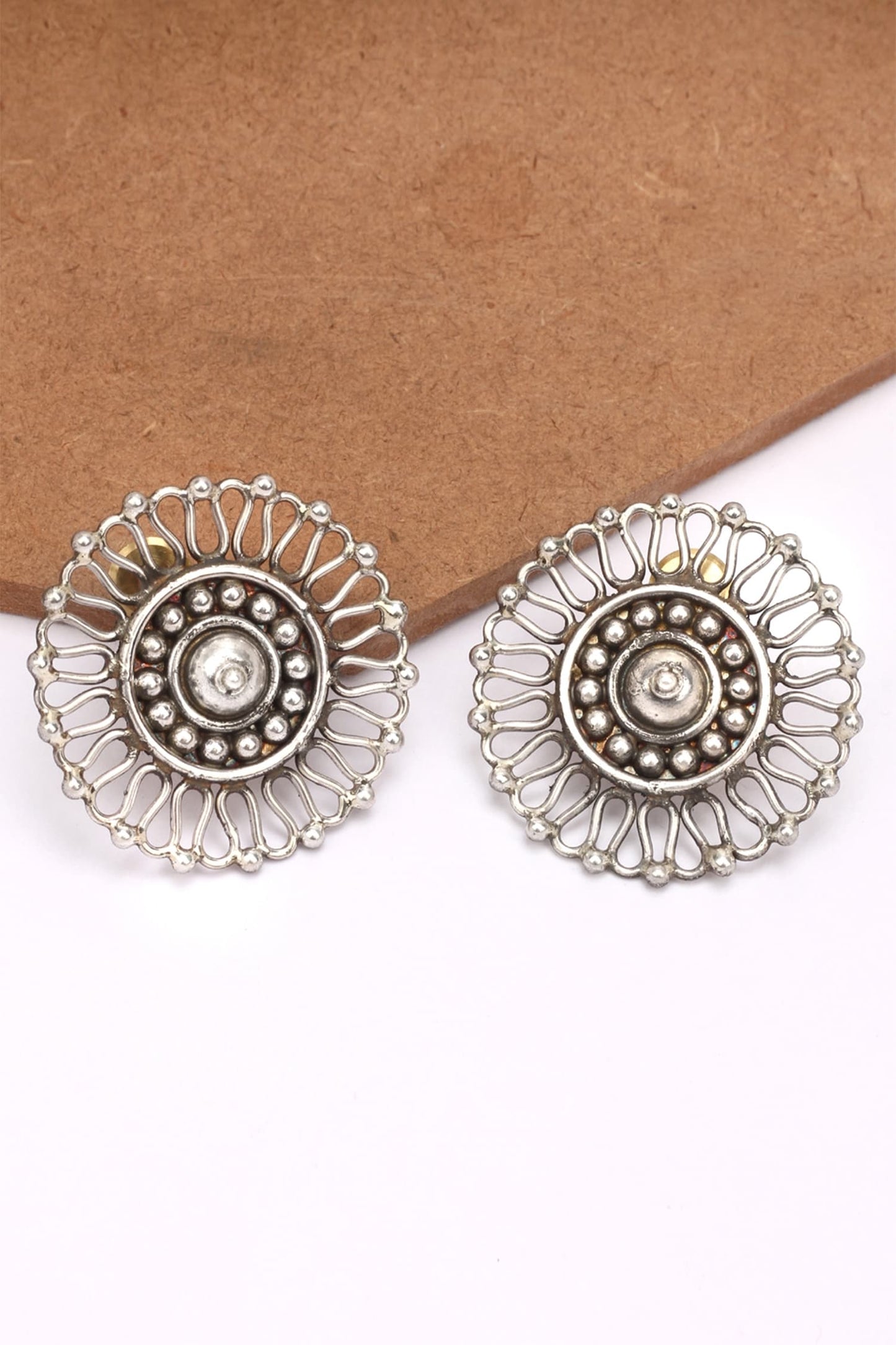 Handcrafted Cut-Out Stud Earrings 