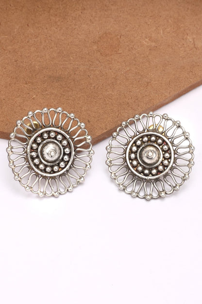Handcrafted Cut-Out Stud Earrings 