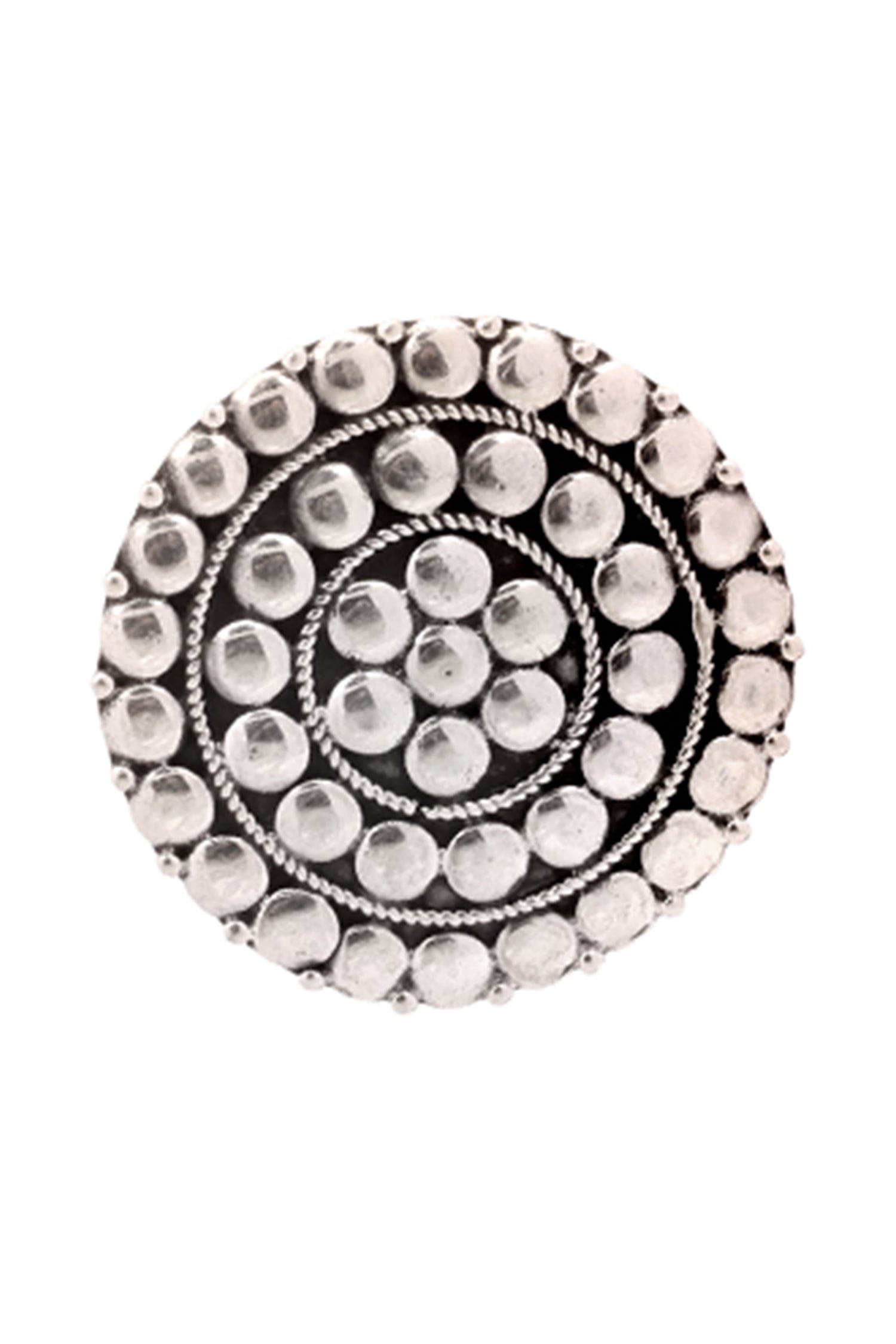 Round Motif Stud Earrings 
