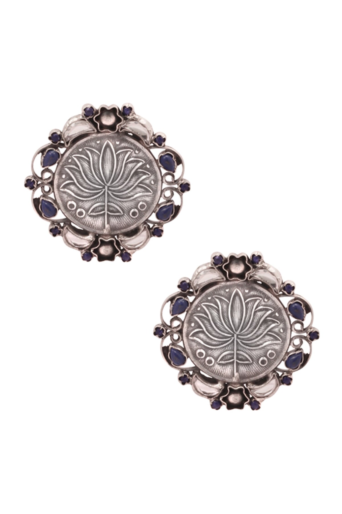 Lotus Carved Studs 