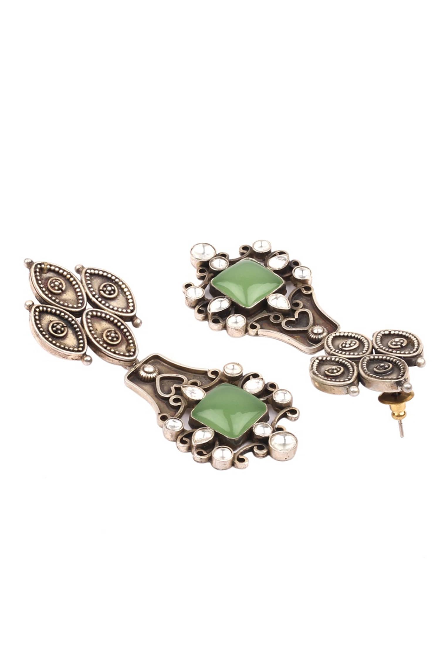 Stone Drop Dangler Earrings 