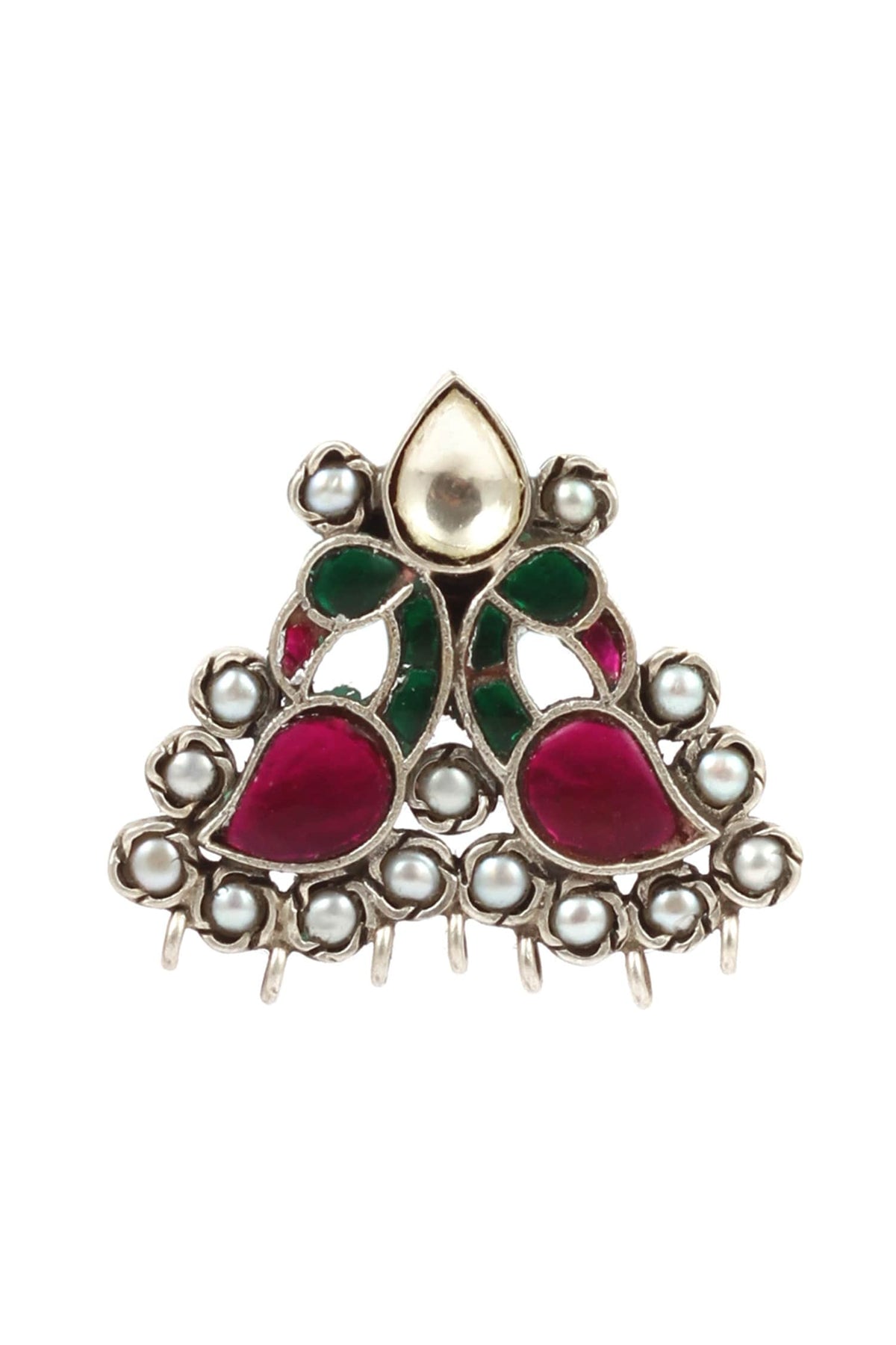 Peacock Motif Stud Earrings 