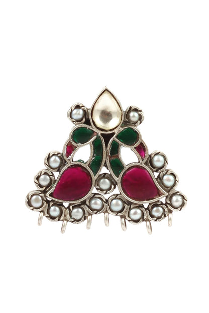 Peacock Motif Stud Earrings 