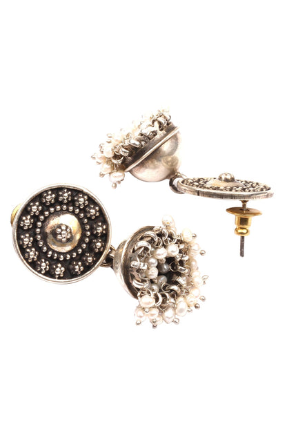 Handcrafted Carved Jhumkas 