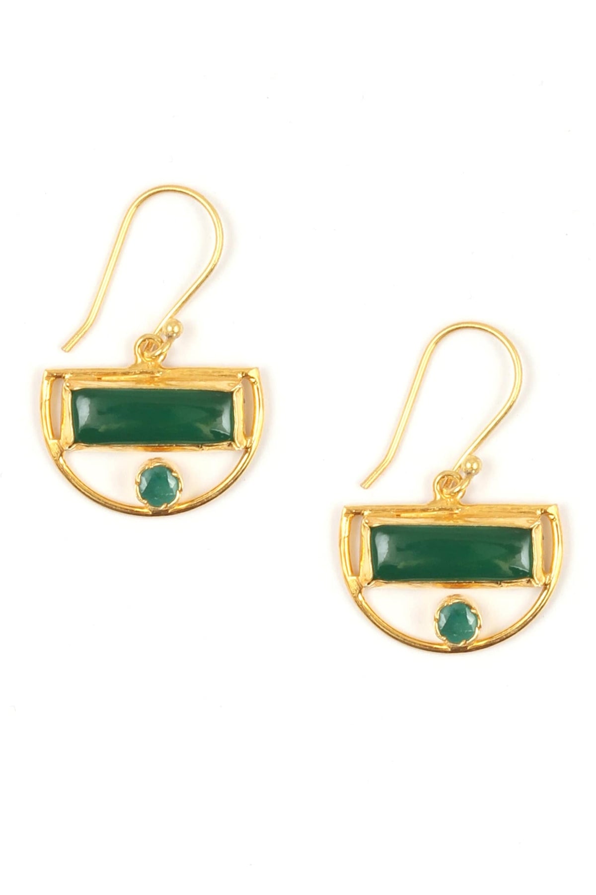 Handcrafted Geometric Motif Earrings 