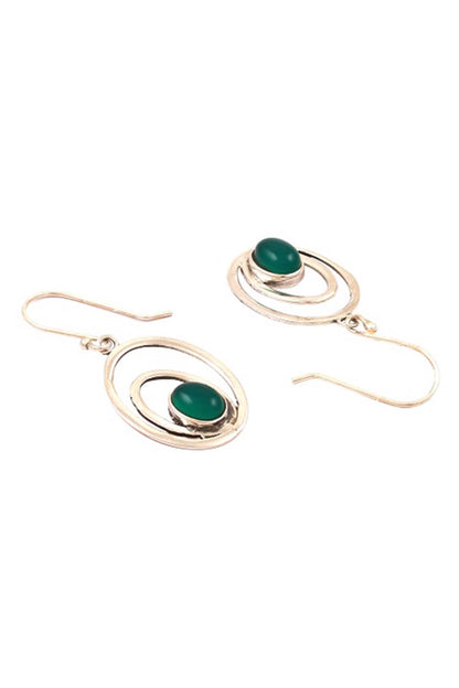 Tiered Stone Drop Earrings 