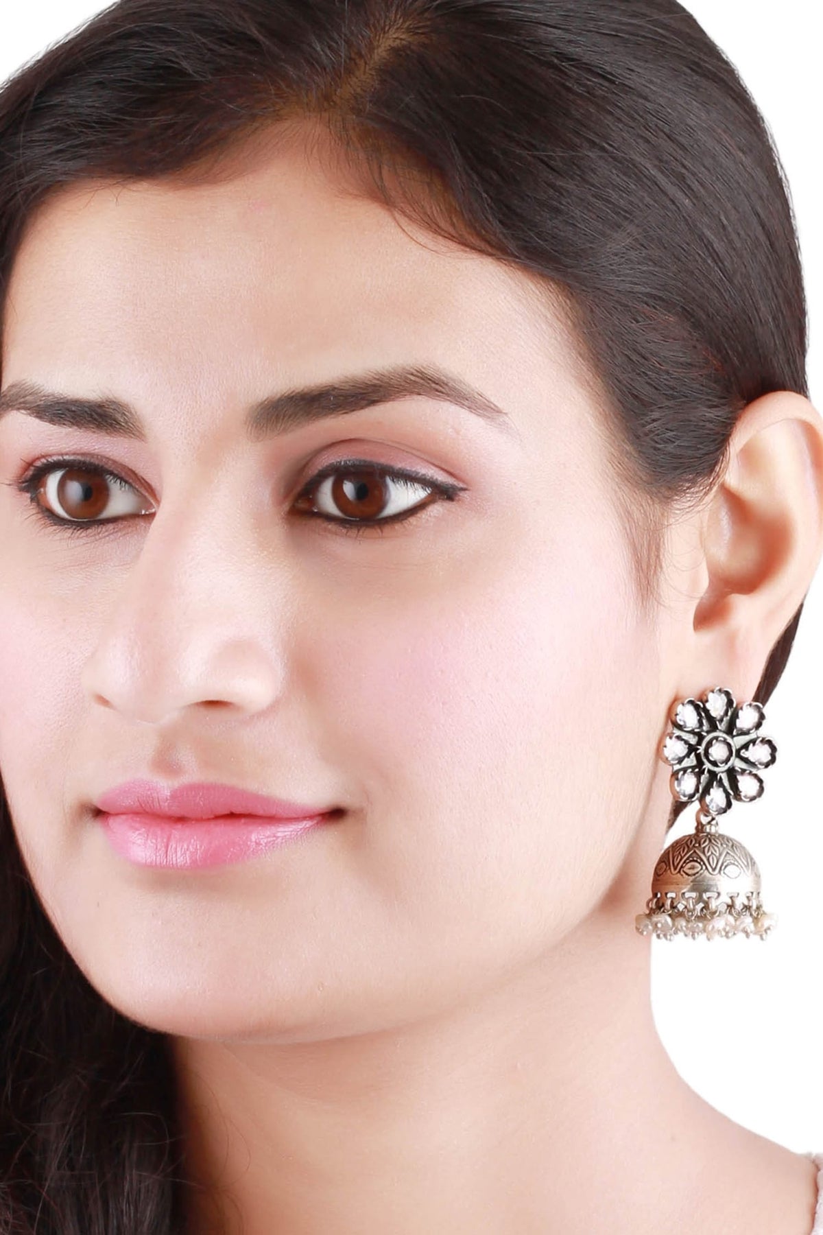 Floral Top Jhumkas 