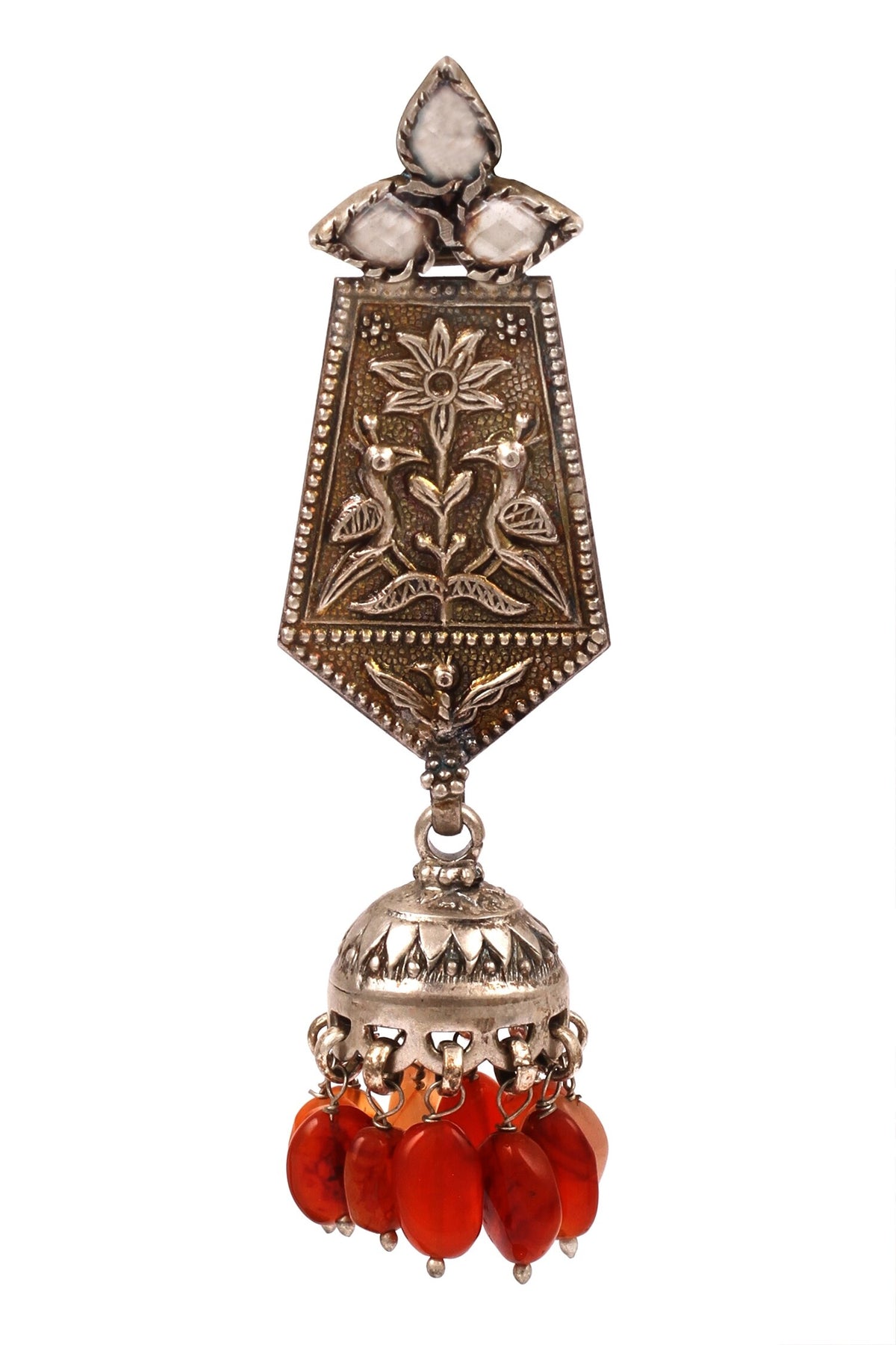Bird Carved Jhumkas 