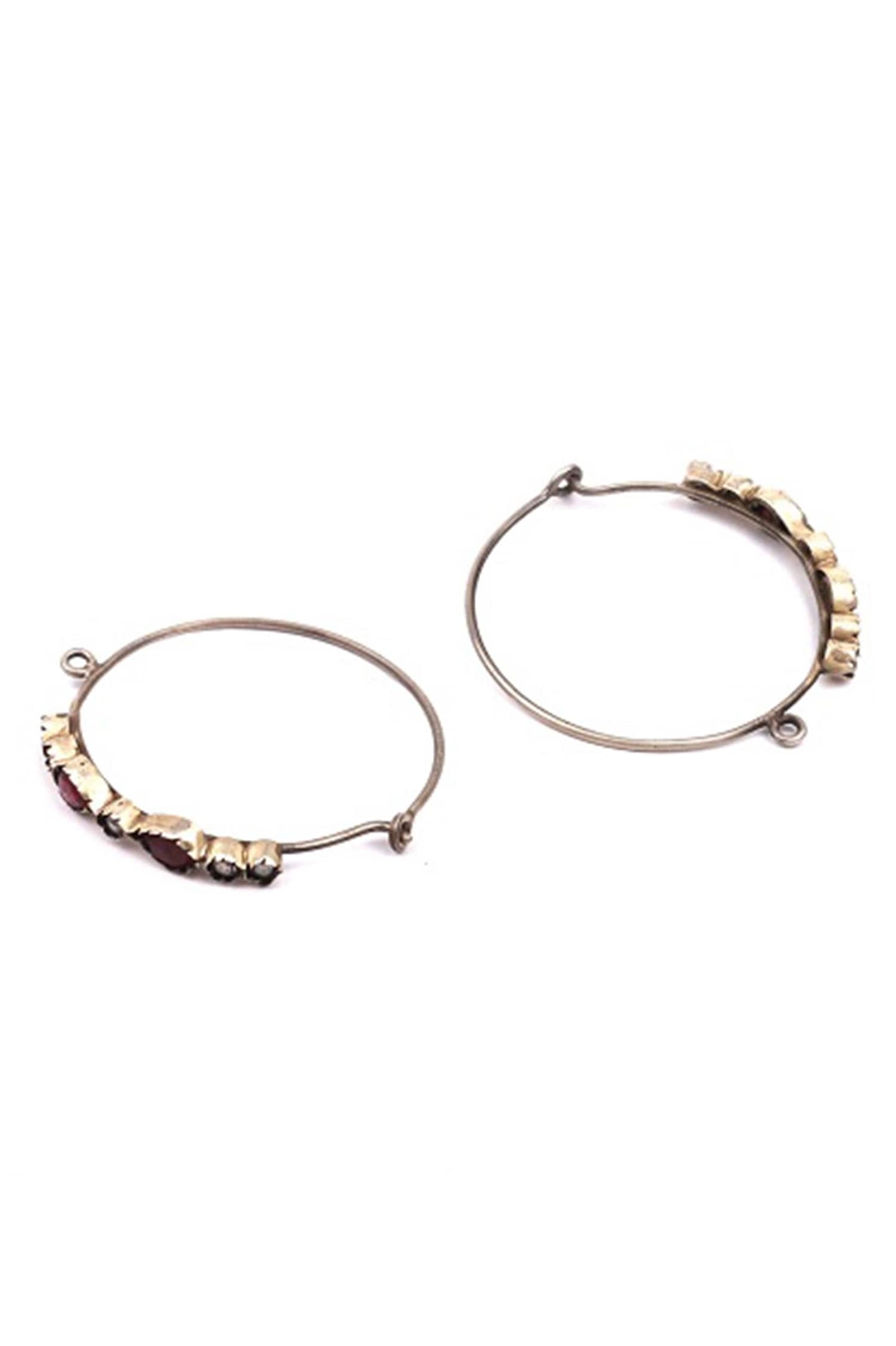 Stone Studded Hoops 