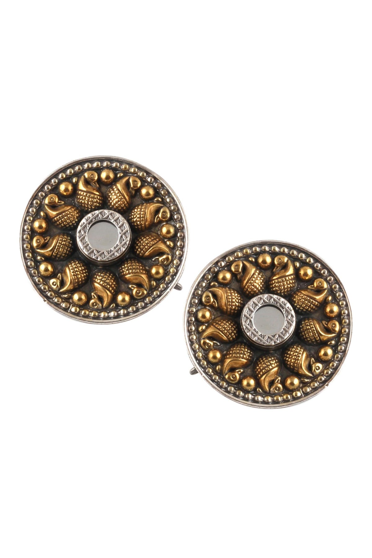 Handmade Glass Stone Stud Earrings 