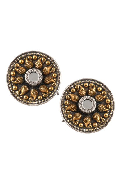 Handmade Glass Stone Stud Earrings 