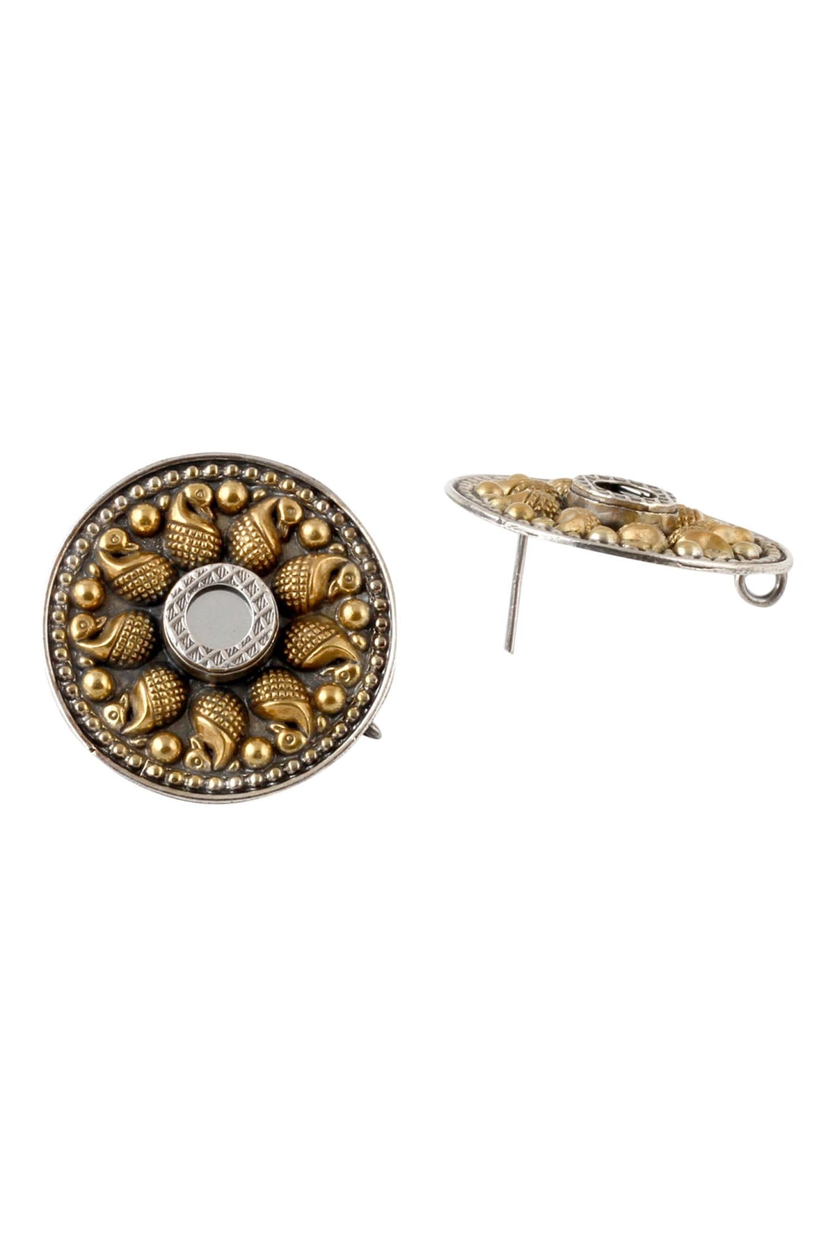 Handmade Glass Stone Stud Earrings 