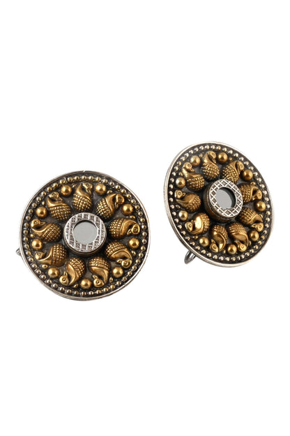 Handmade Glass Stone Stud Earrings 