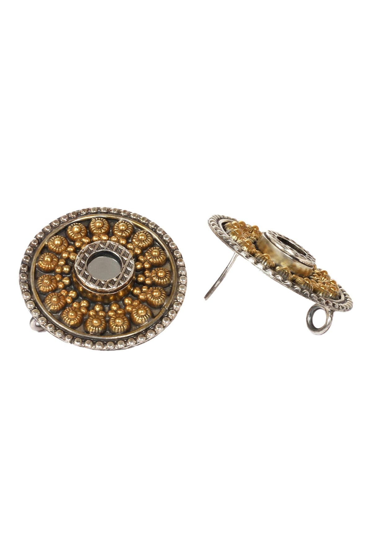 Handmade Glass Stone Stud Earrings 