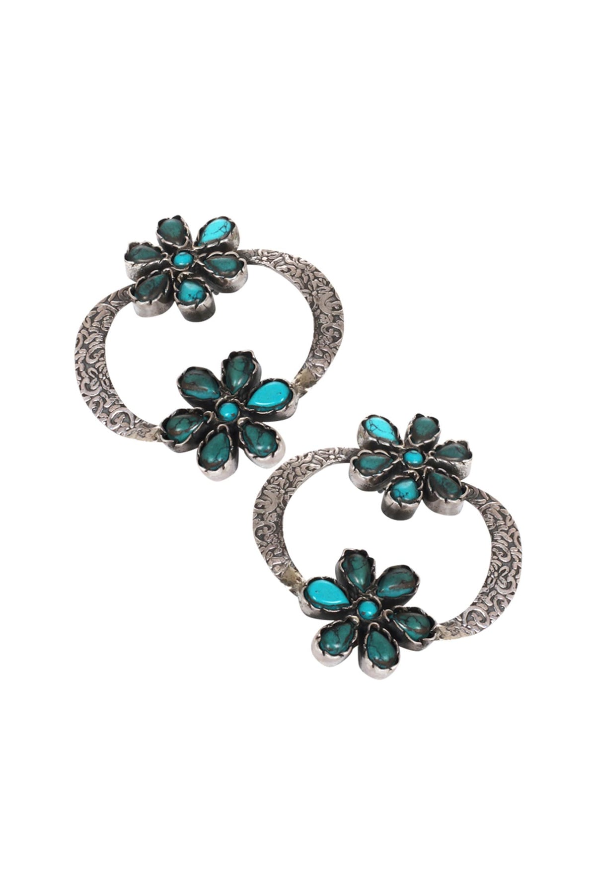 Handmade Floral Bead Stud Earrings 