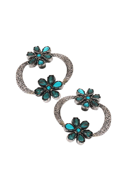 Handmade Floral Bead Stud Earrings 
