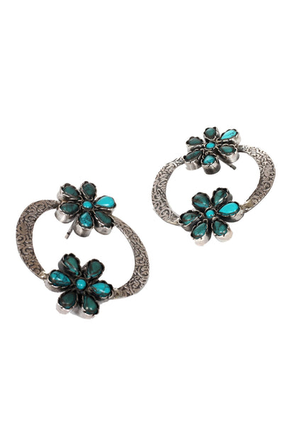 Handmade Floral Bead Stud Earrings 