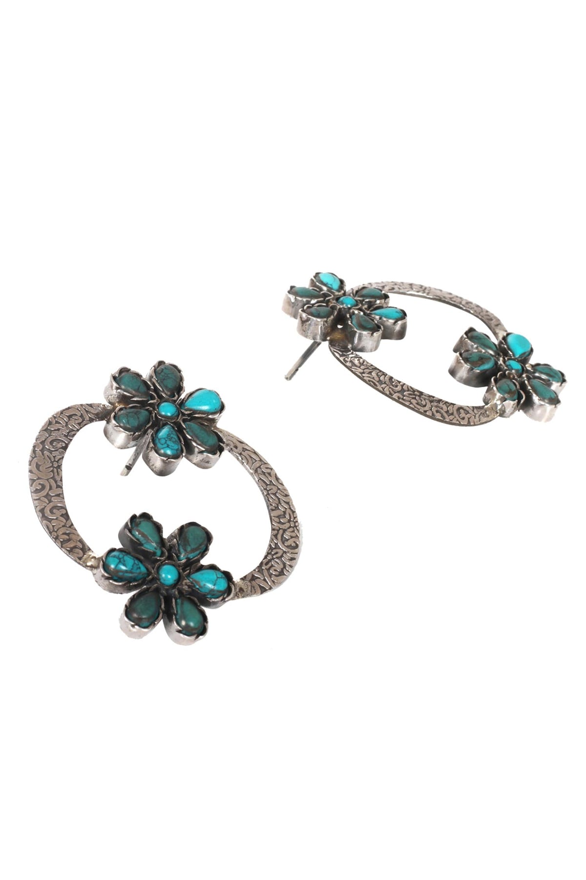 Handmade Floral Bead Stud Earrings 