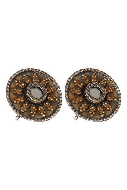 Handmade Glass Stone Stud Earrings 