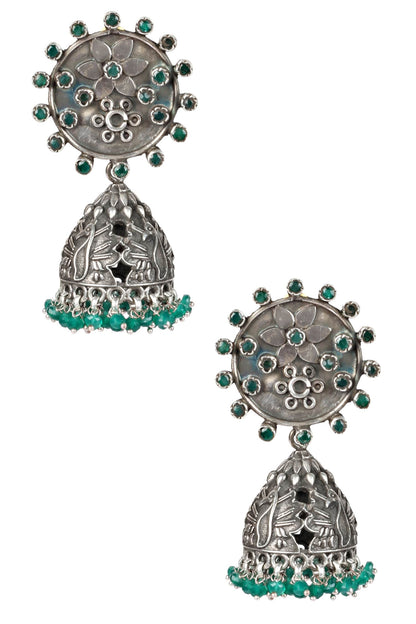 Handcrafted Carved Jhumkas 