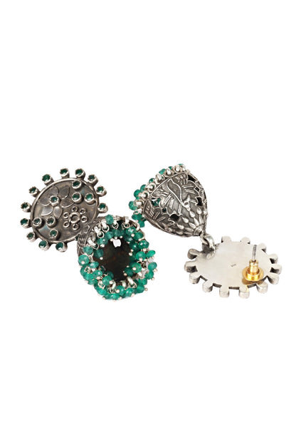 Handcrafted Carved Jhumkas 
