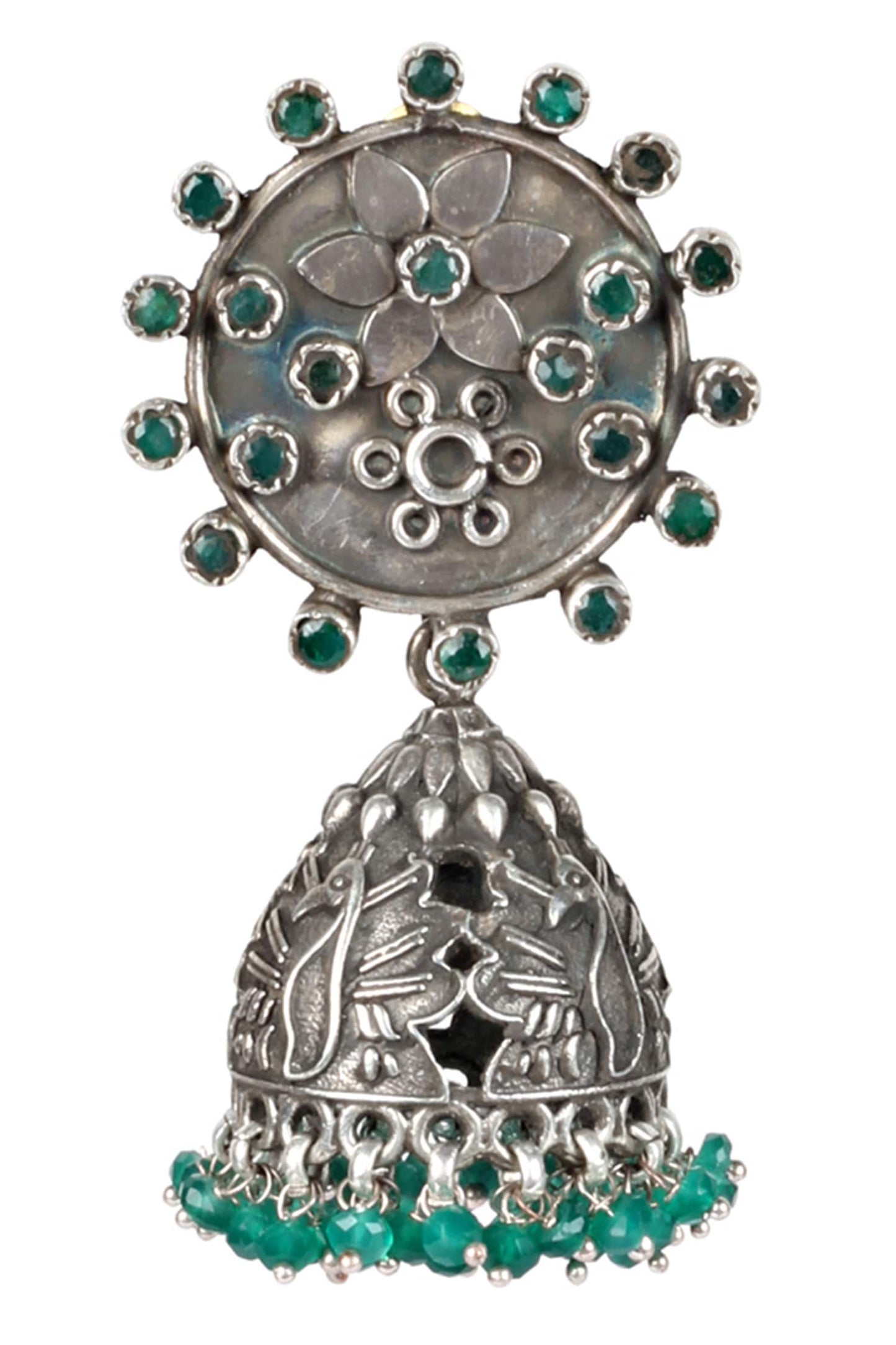 Handcrafted Carved Jhumkas 