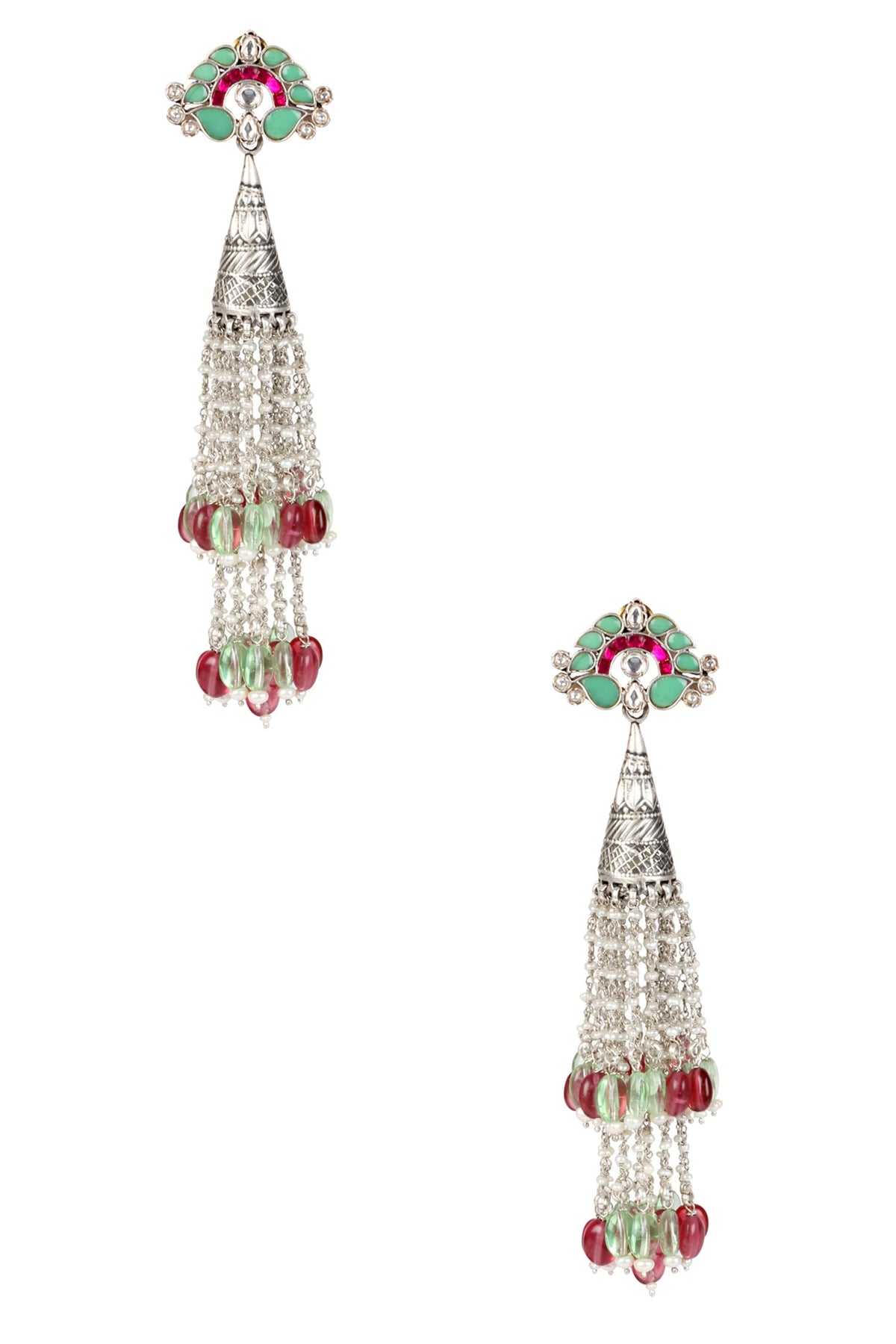 Handcrafted Kundan Long Jhumkas 