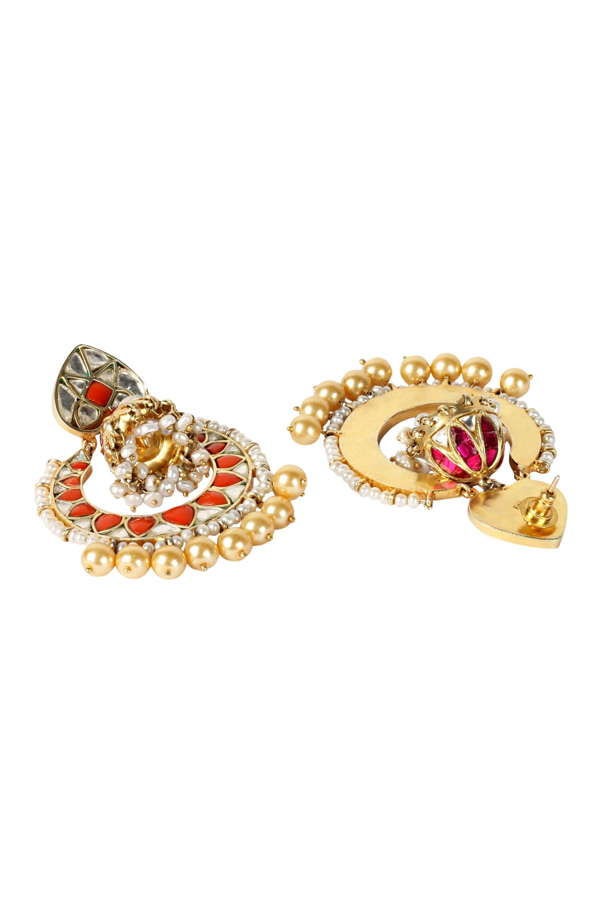 Handcrafted Kundan Chandbalis 