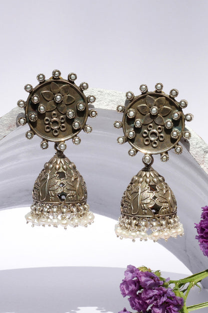 Handcrafted Bead Drop Jhumkas 