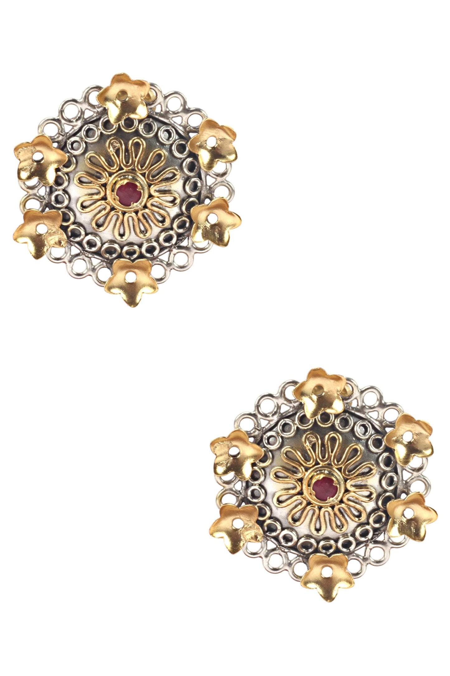 Floral Carved Studs 
