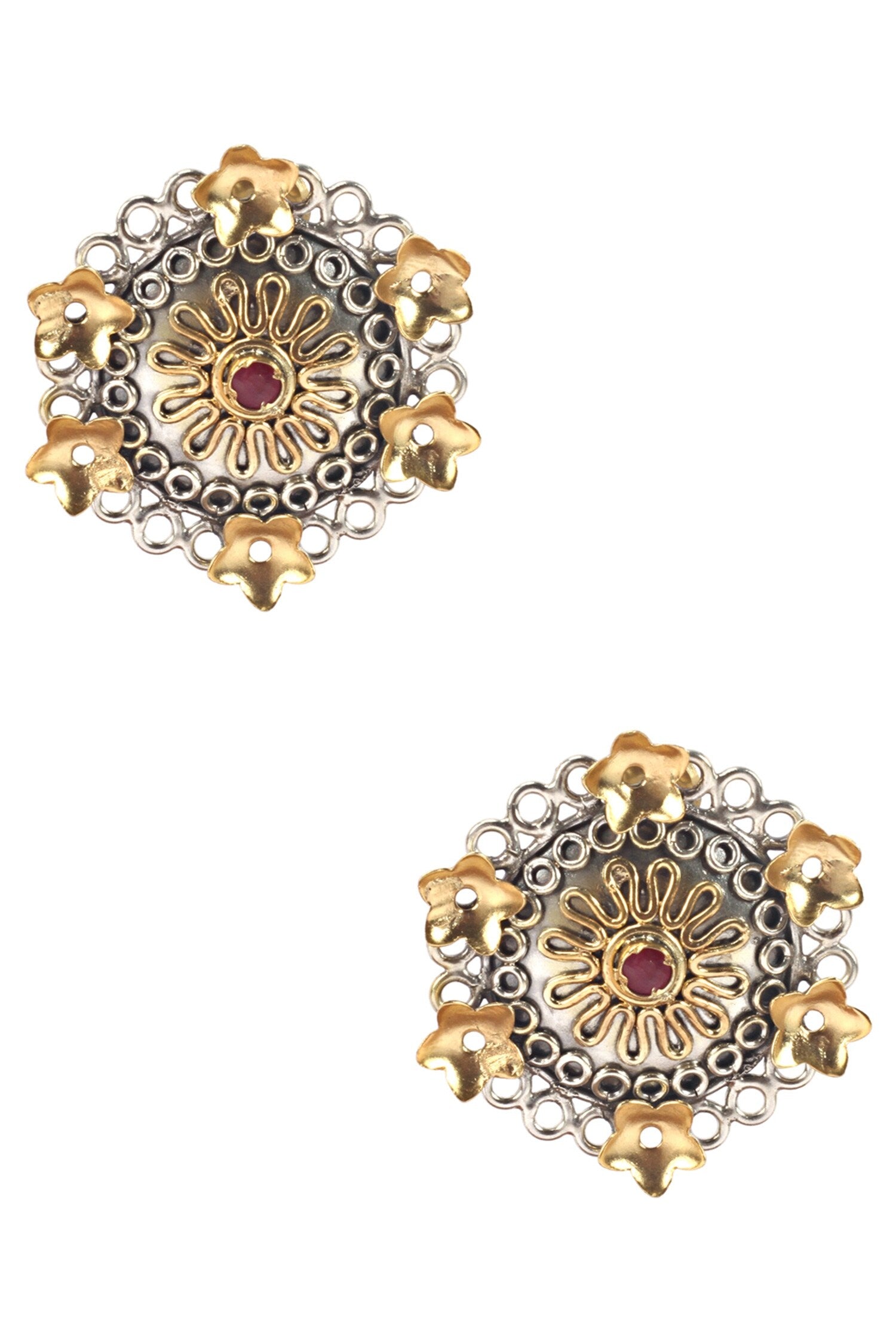 Floral Carved Studs 