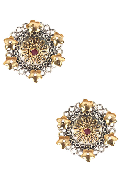 Floral Carved Studs 