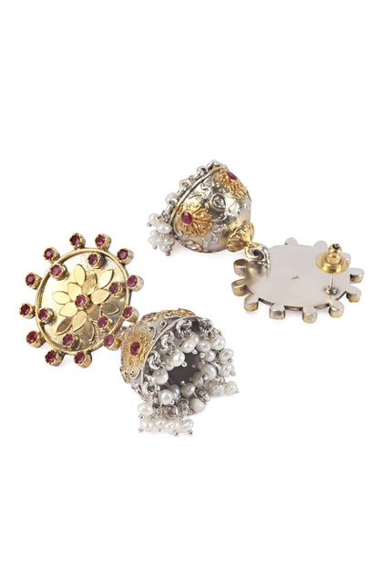 Floral Carved Jhumkas 