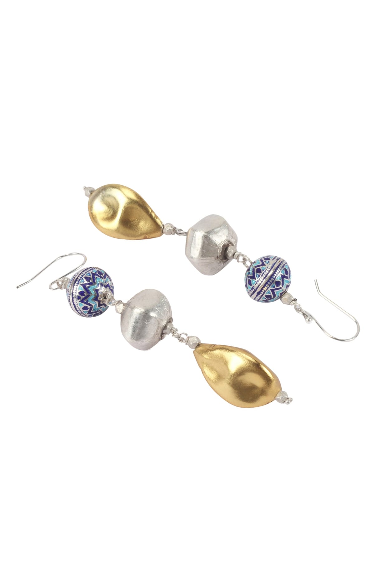 Geometric Motif Dangler Earrings 