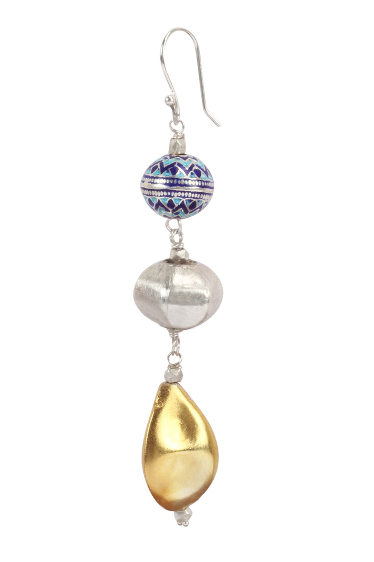 Geometric Motif Dangler Earrings 