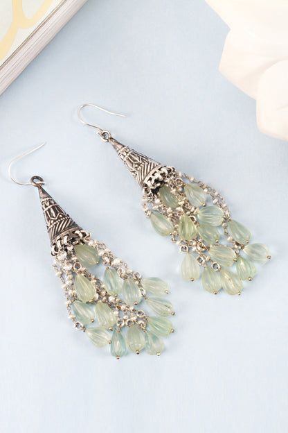 Handcrafted Bead Drop Dangler Earrings 