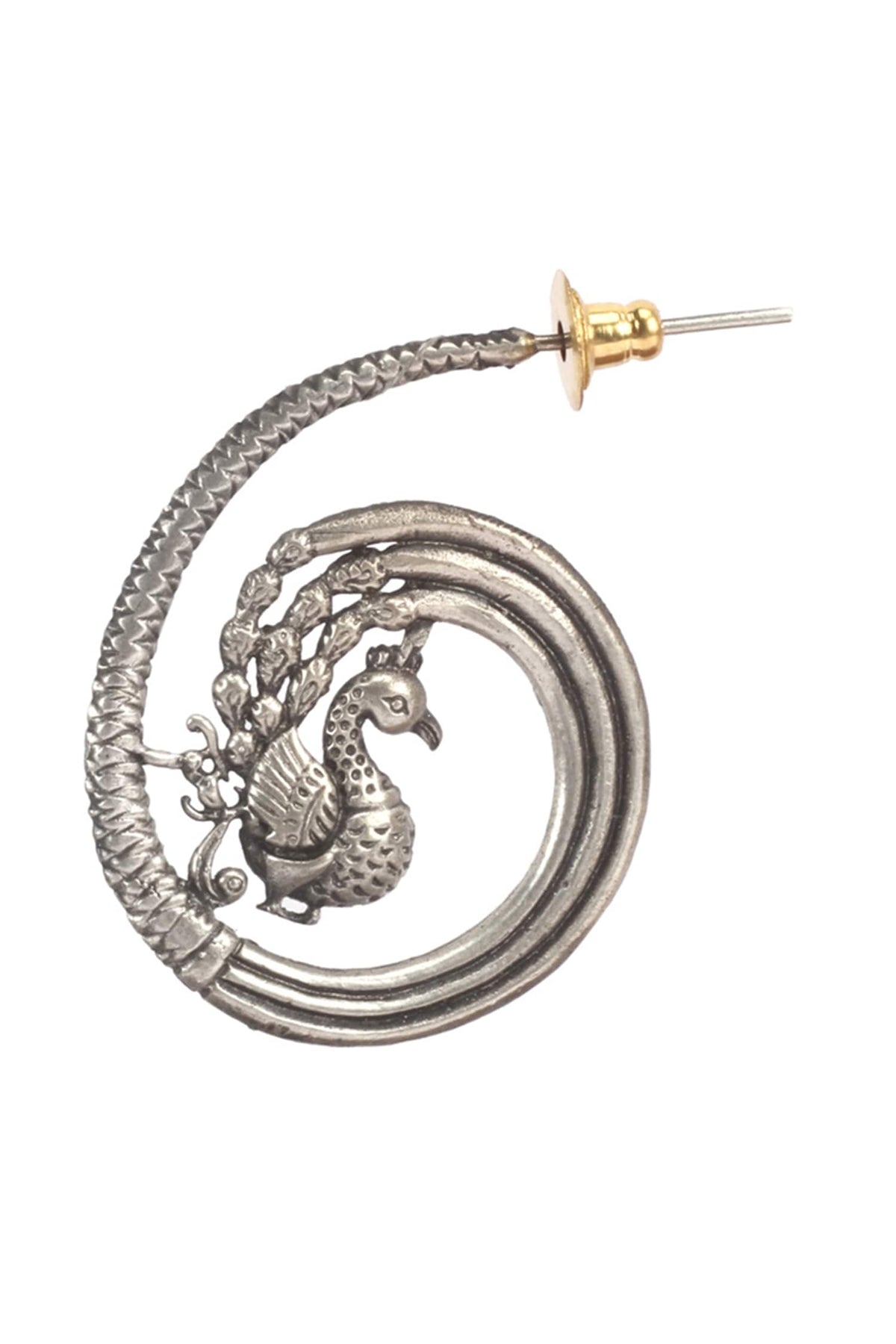 Peacock Motif Hoops 