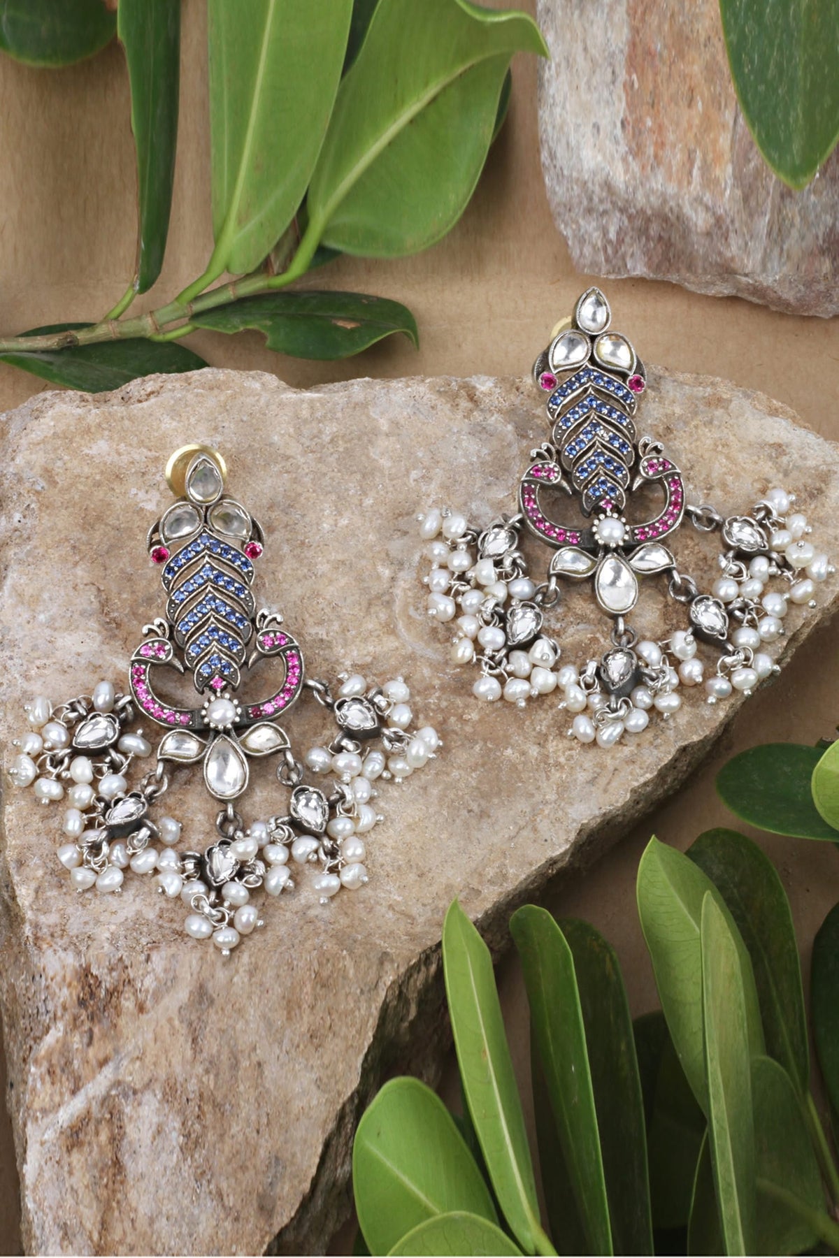 Handcrafted Bead Drop Dangler Earrings 