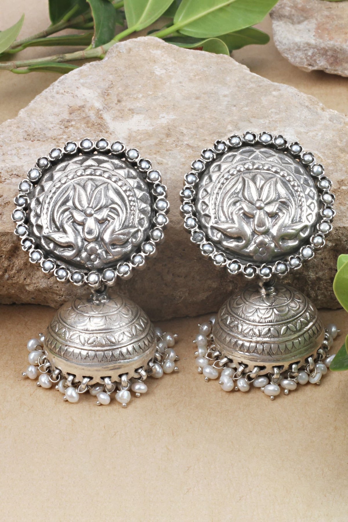 Handcrafted Bead Drop Jhumkas 