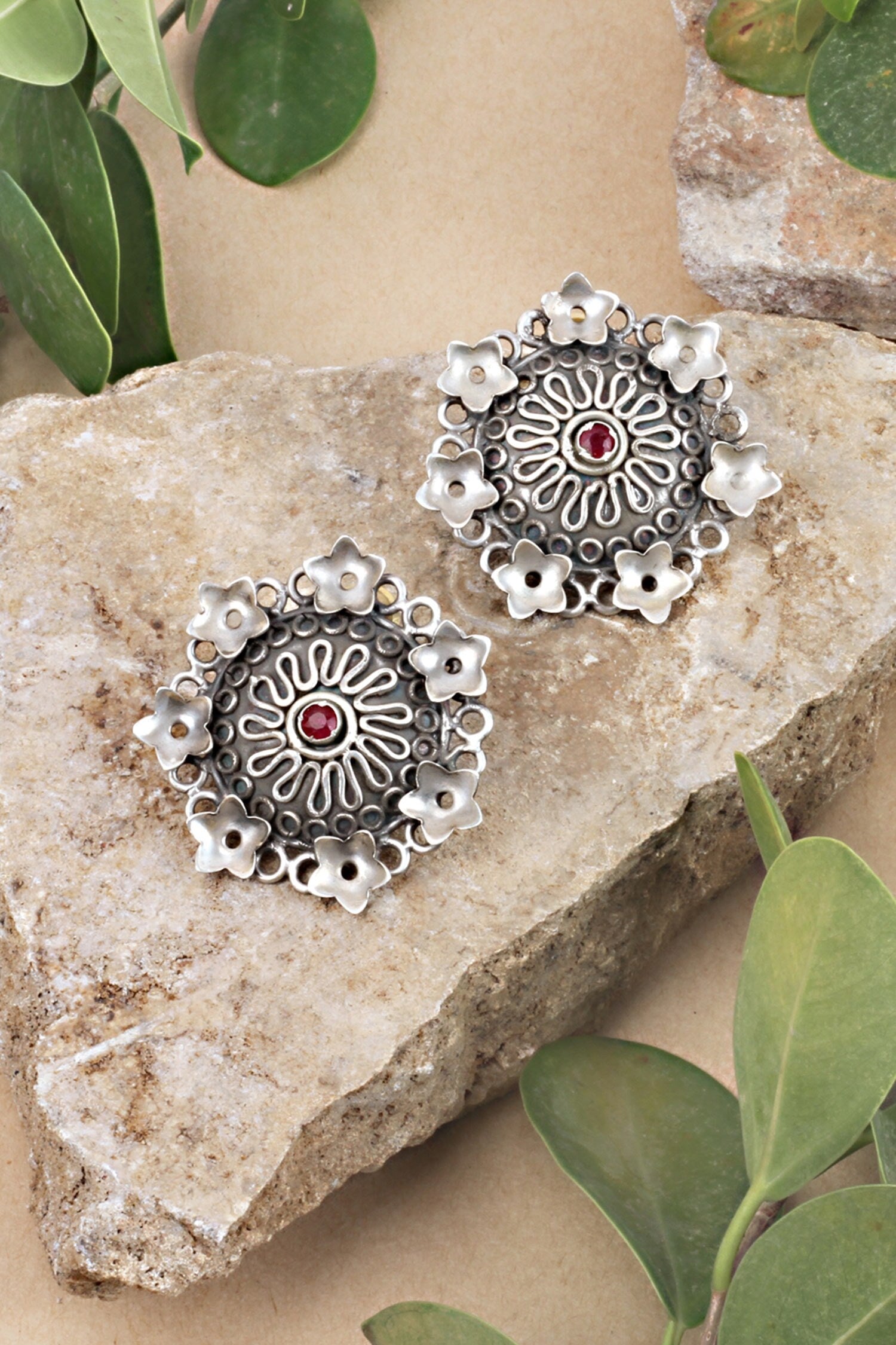 Handcrafted Floral Studs 