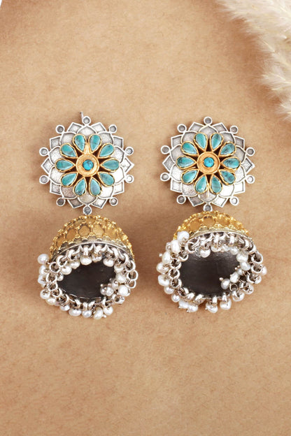 Floral Carved Jhumkas 