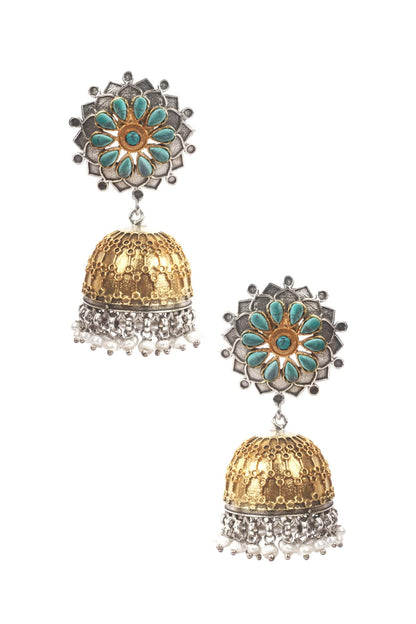 Floral Carved Jhumkas 