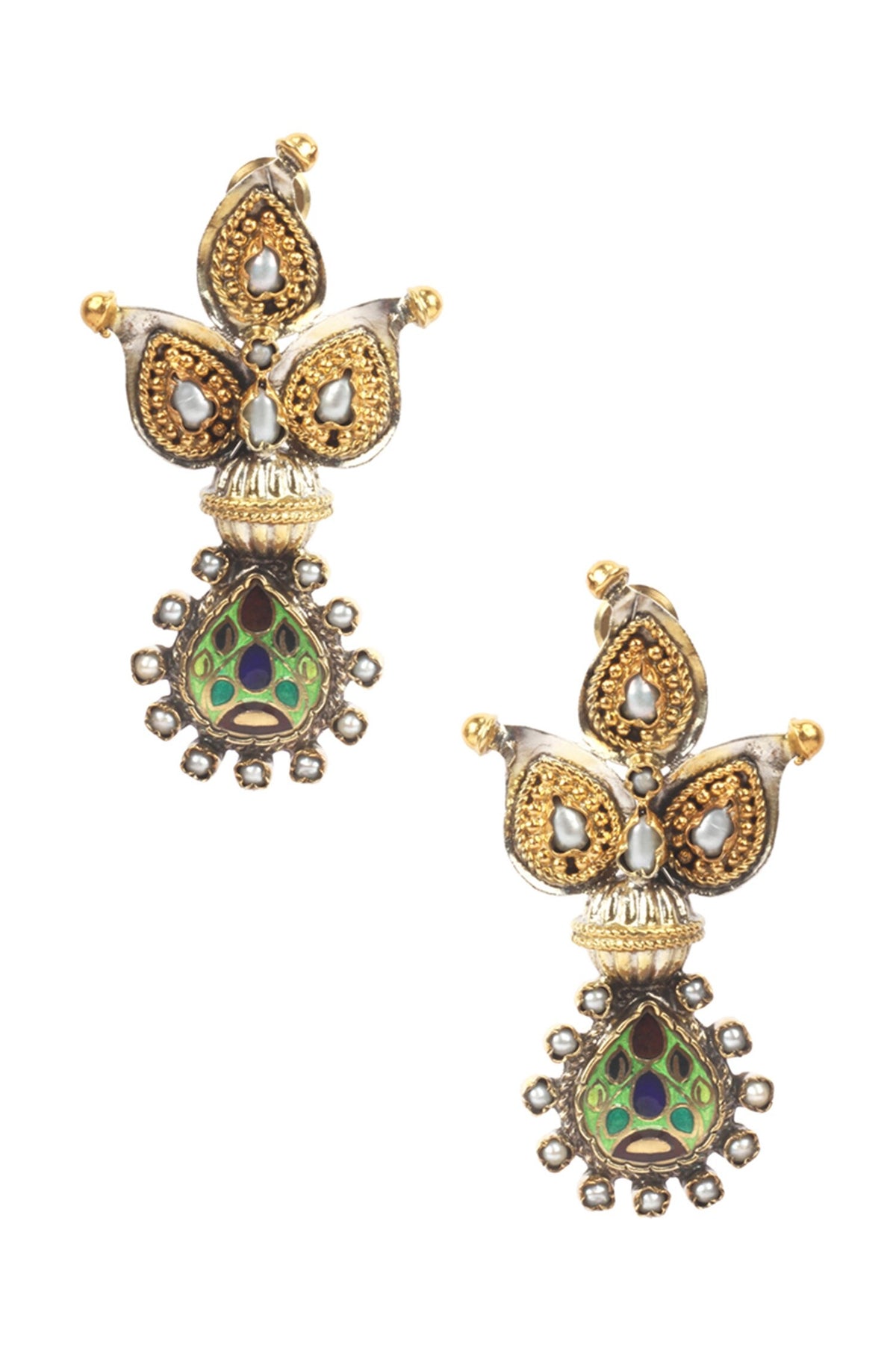 Carved Dangler Earrings 